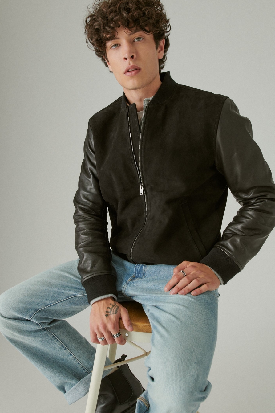 leather bomber jacket